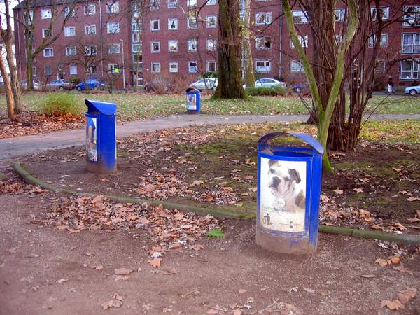 Hohe Mülltonnendichte